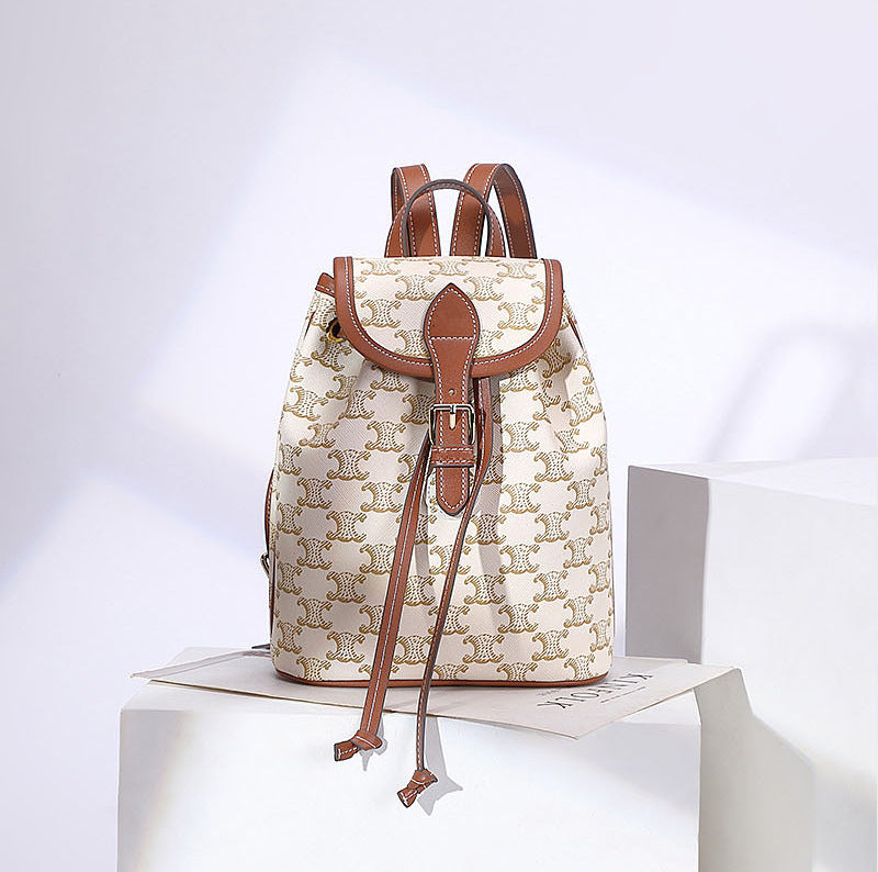 Spring Door Presbyopic Genuine Leather Fashion Backpacks