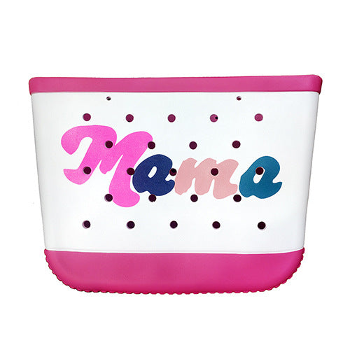Women's Hole Beach Storage Big Printing Basket Handbags