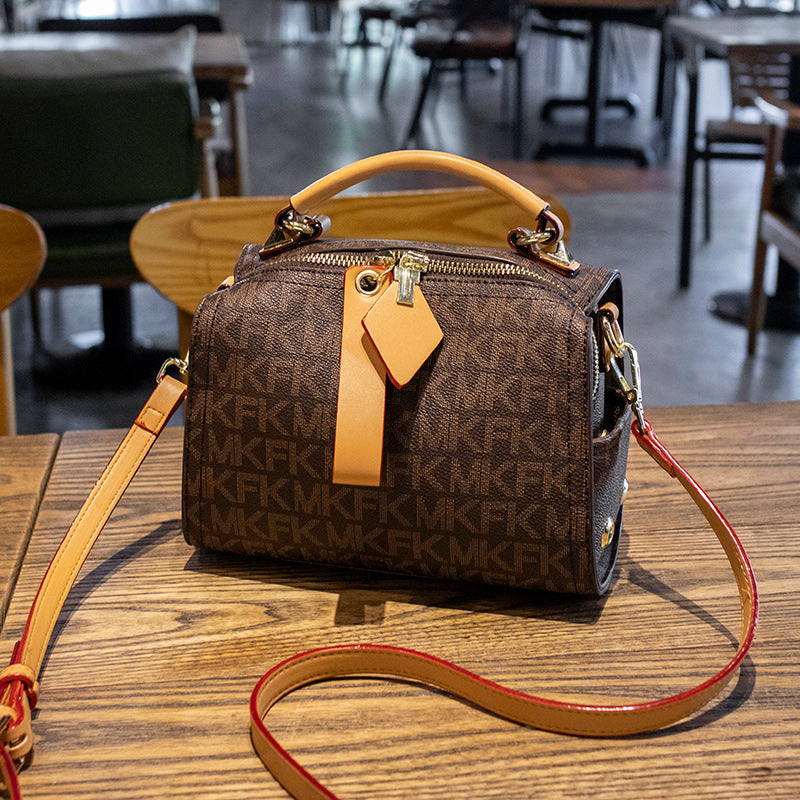 Women's Donkey's Genuine Leather Portable Fashionable Boston Shoulder Bags
