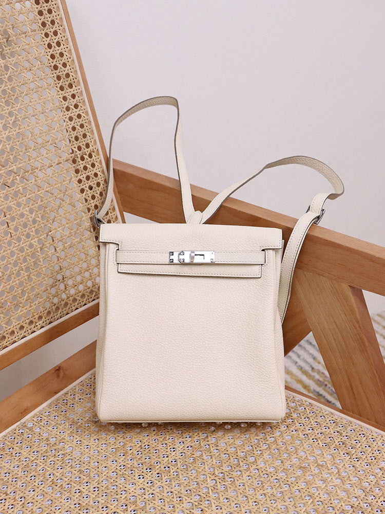 Women's Ebony Color Kelly High Sense Cowhide Backpacks