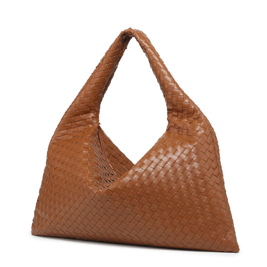 Woven Large Capacity Underarm Solid Color Shoulder Bags