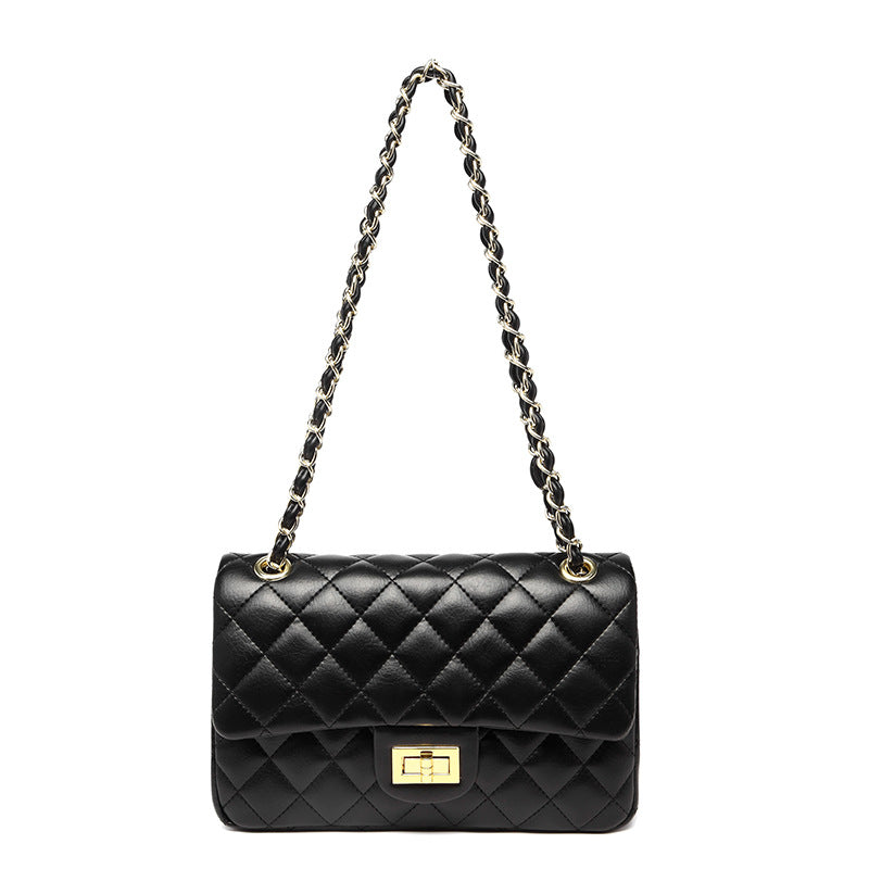 Women's Classic Style Diamond Pattern Chain Leather Crossbody Bags