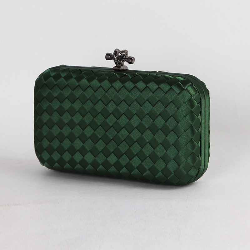 Women's Twisted String Head Woven Silk Texture Evening Bags