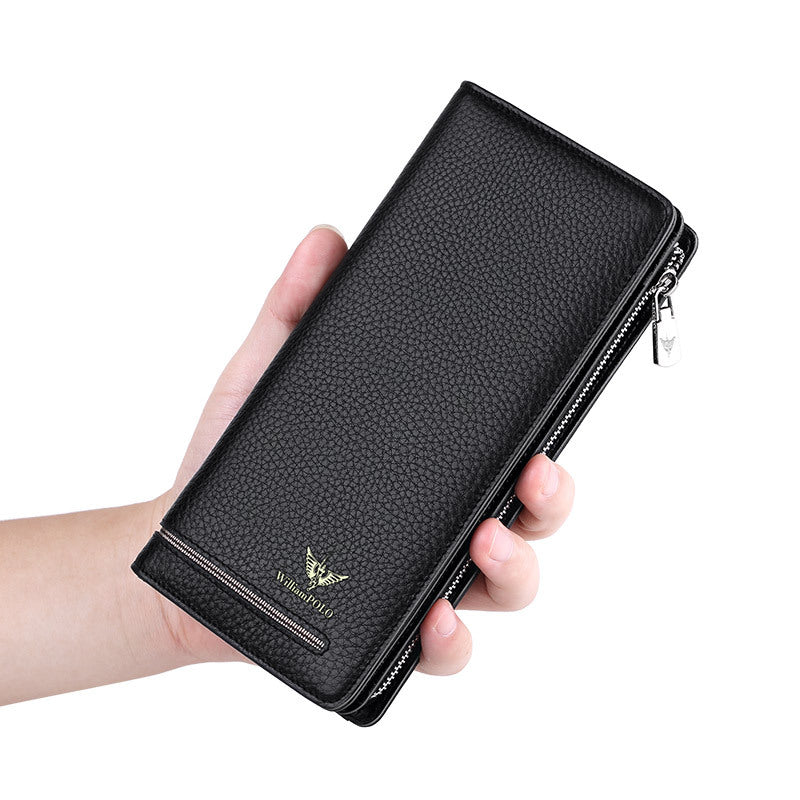 Men's Emperor Paul Long Zipper Mid-length Leather Men's Wallets