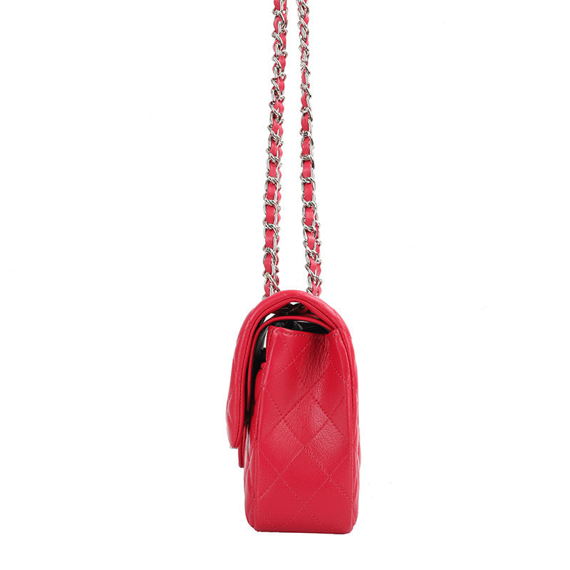 Women's Sheepskin Rhombus Chain Commuter Versatile High-grade Shoulder Bags
