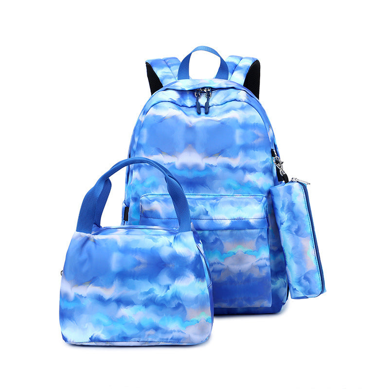 Blooming Printed National Fashion Contrast Color Female Backpacks