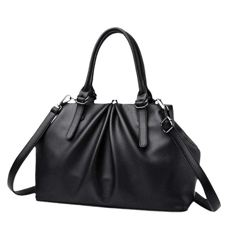 Women's Slouchy Elegant Female Clip Mouth Handbags