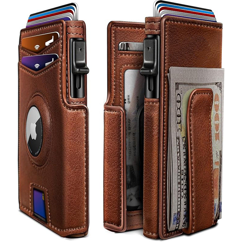 Men's Magnetic Flip Contrast Color Large Capacity Men's Wallets