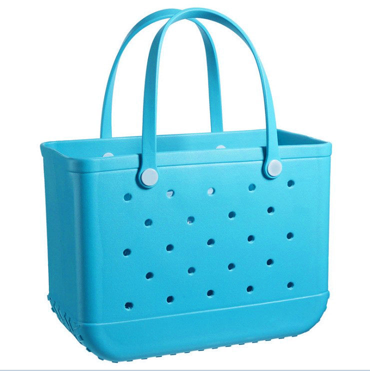 Women's Beach Printed Basket Hole Storage Bags