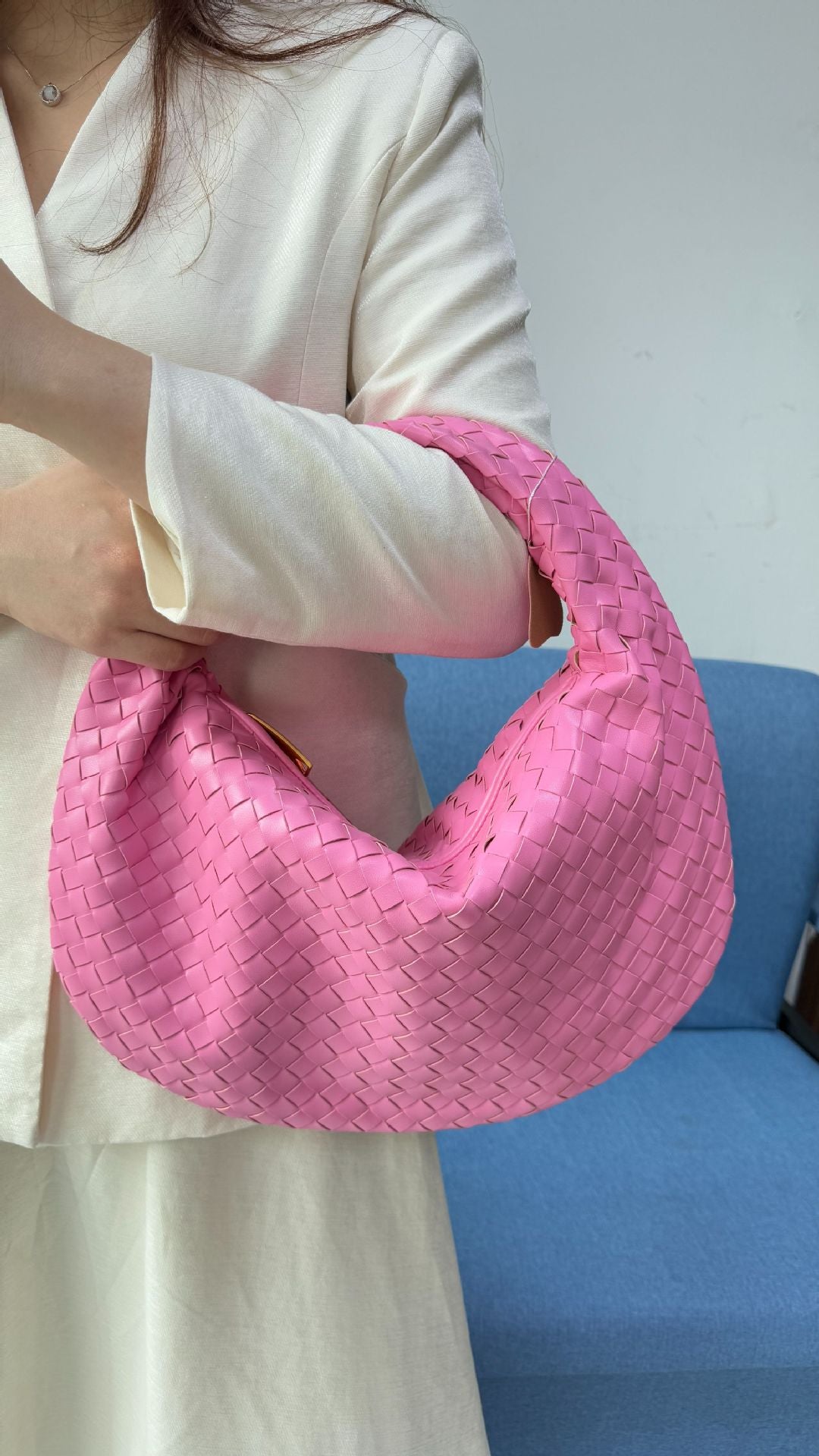 Women's Denim Woven Hand Holding One Underarm Handbags