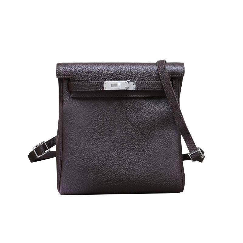 Women's Ebony Color Kelly High Sense Cowhide Backpacks