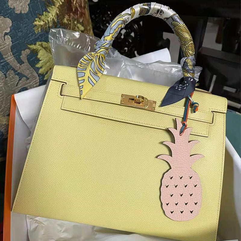 Women's Fashion Chicken Yellow Leather Kelly Bridal Shoulder Bags