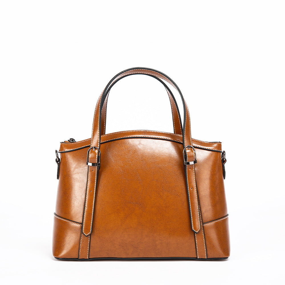Women's Genuine Leather Fashion Retro Cowhide Trendy Shoulder Bags
