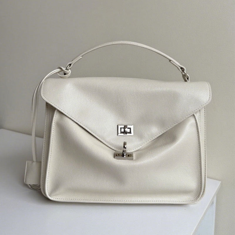 Women's Tanned Soft Leather Light Luxury Large Crossbody Bags
