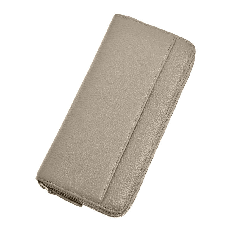 Women's Long Genuine Leather Multiple Slots Large Ladies Wallets