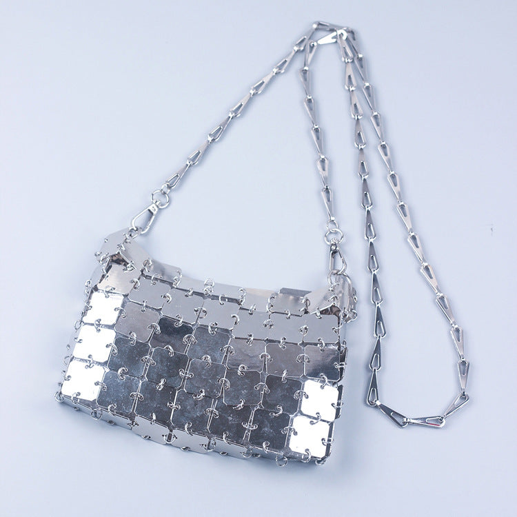 Gold Sier Color Sequins Large Future Crossbody Bags