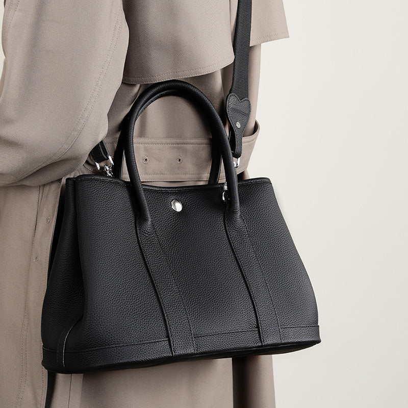 Women's Genuine Leather Portable Big Shopping Tote Bags