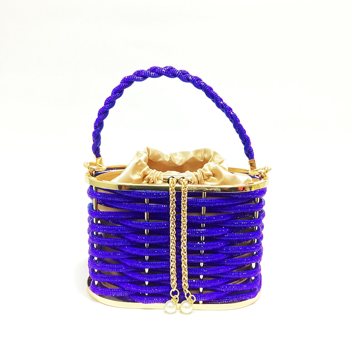 Women's Retro Shiny Diamond Rhinestone Chain Dinner Handbags