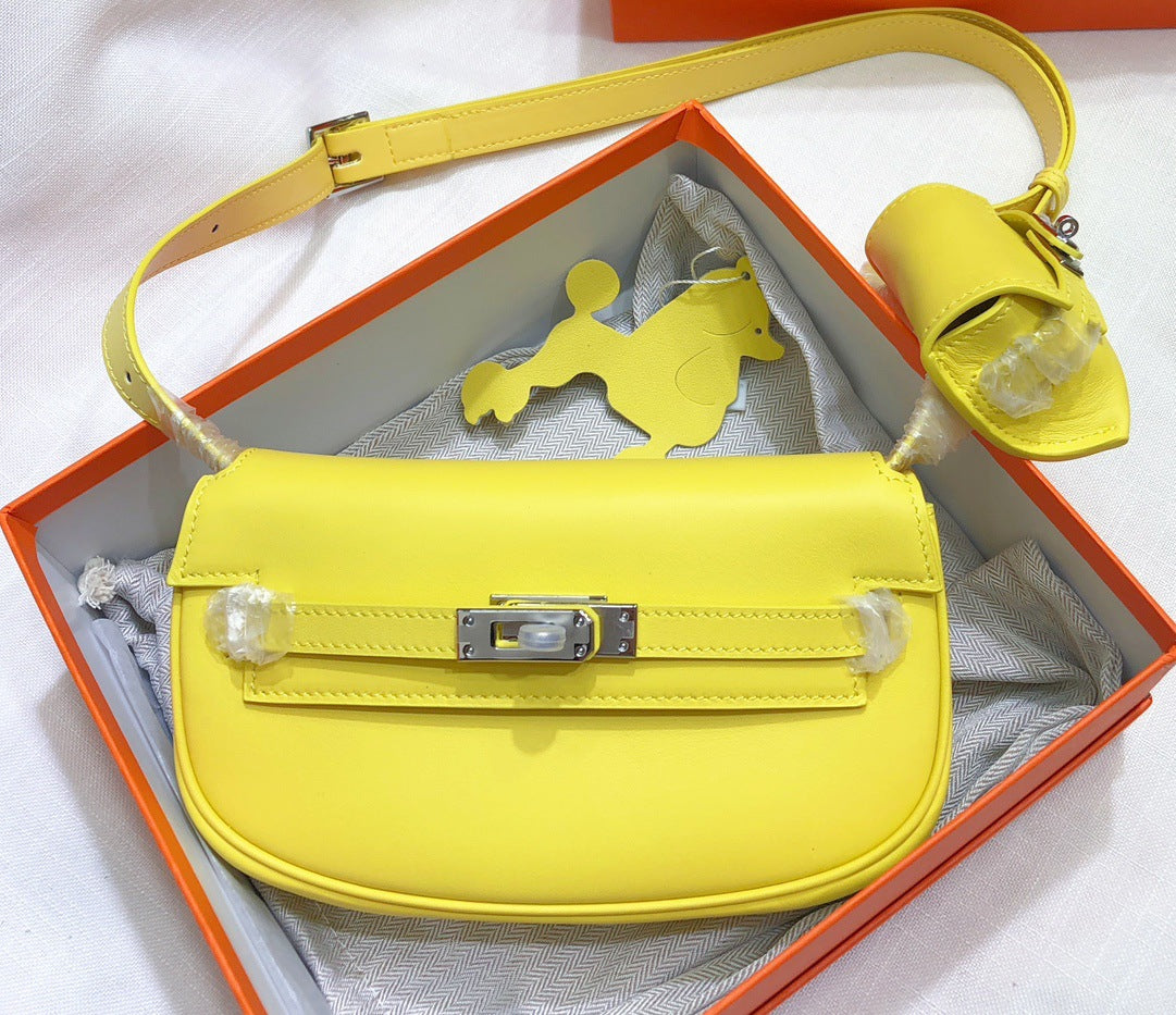 Women's First Layer Cowhide Kelly Leather Mini Bags