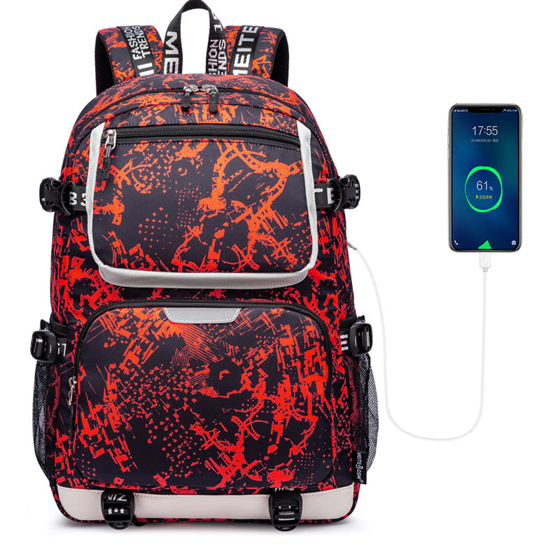 Large Capacity Oxford Cloth Street Leisure Backpacks