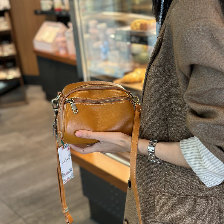 Women's Cowhide Genuine Leather Fashion Simple Trend Crossbody Bags