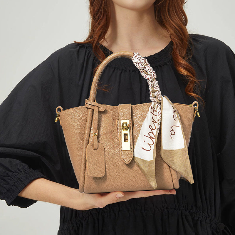 Women's High-grade Cowhide Genuine Leather Vegetable Basket Bags