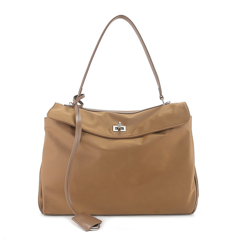 Nylon Cloth Large Capacity Totes Loose Neutral Shoulder Bags