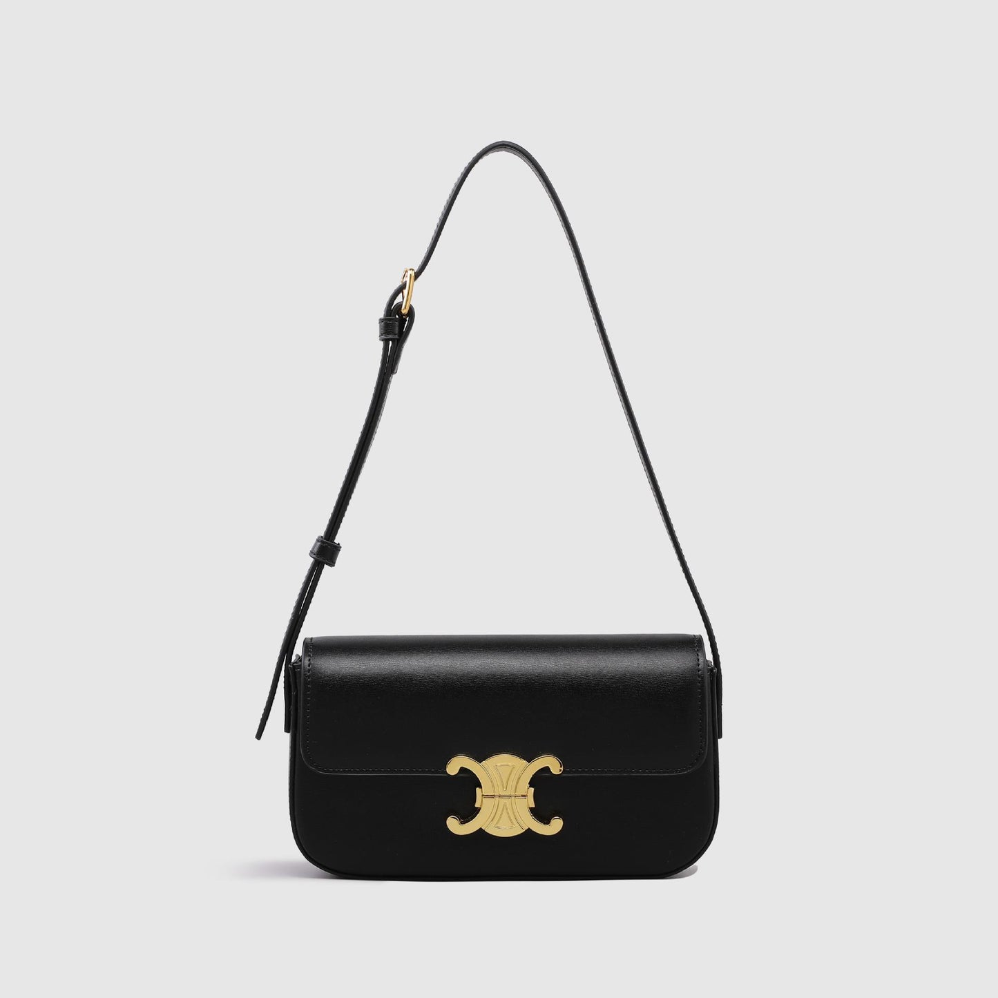 Women's Genuine Leather Arc Baguette Retro Classic Armpit Bags