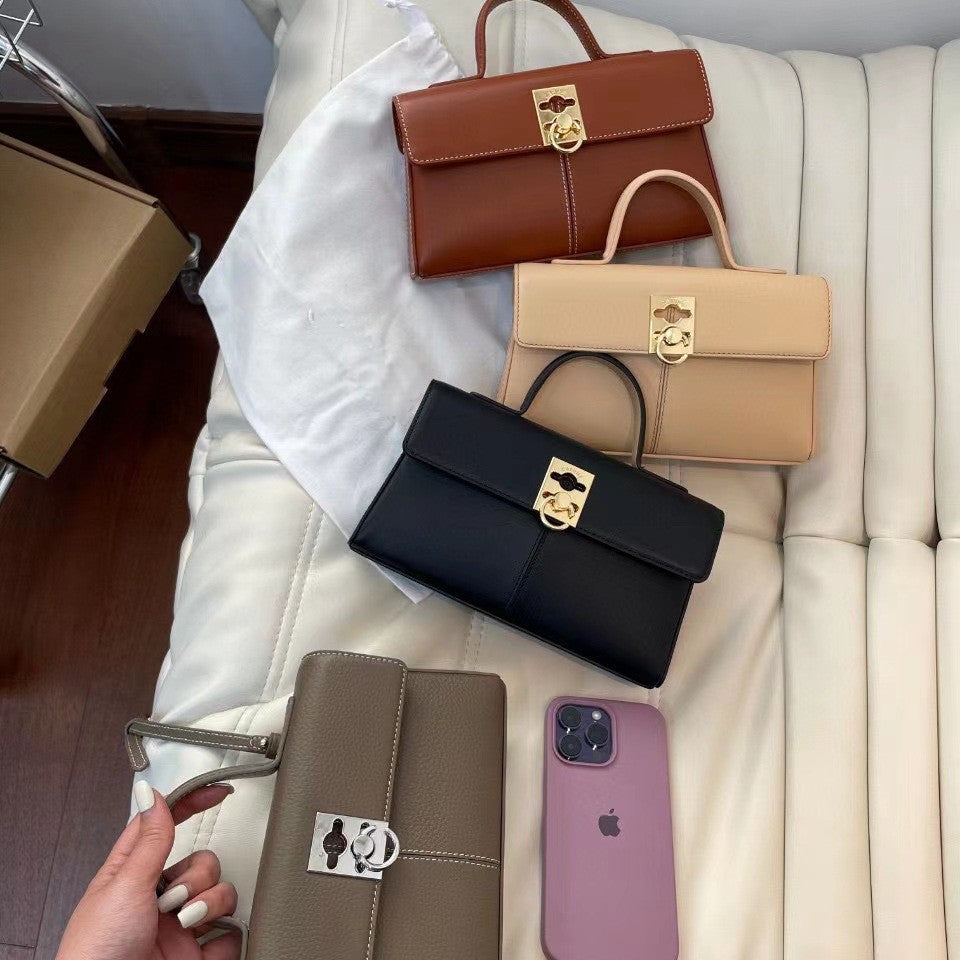 Trendy Niche High-grade Genuine Leather Commuter Shoulder Bags