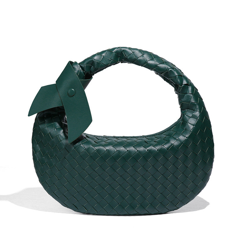 Women's Woven Fashion Knotted Round Large Capacity Handbags
