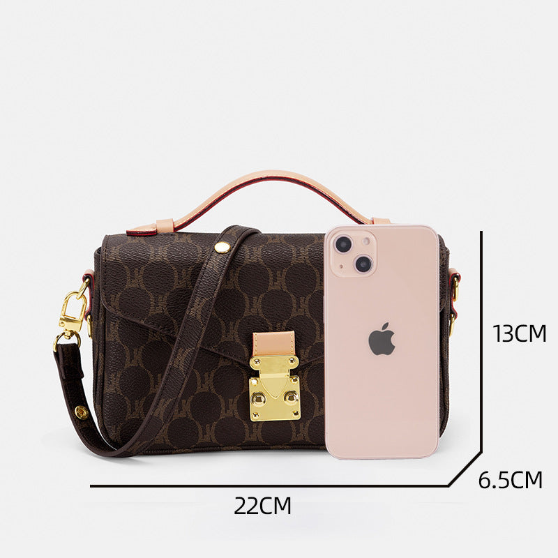 Women's High-grade Exquisite Underarm Retro Presbyopic Chain Small Square Bags