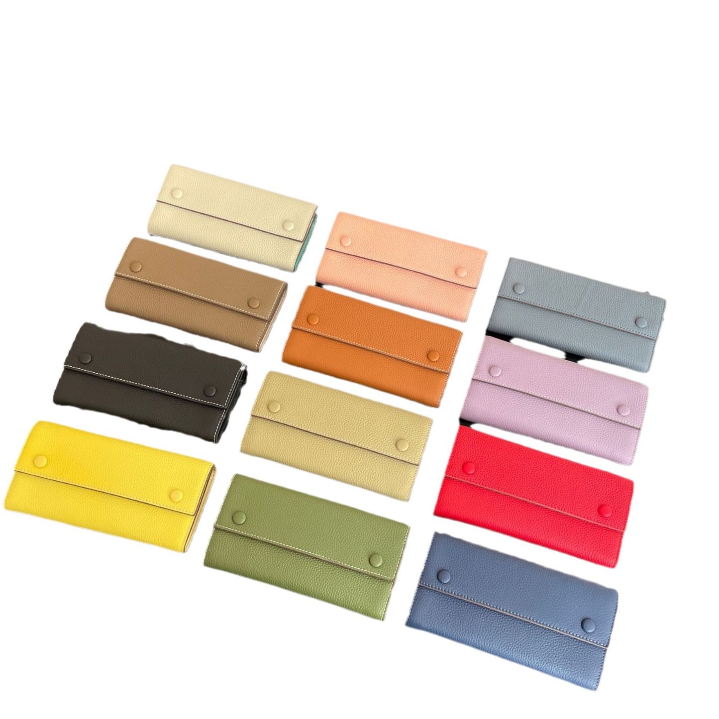 Women's Large Capacity First Layer Cowhide Simple Ladies Wallets