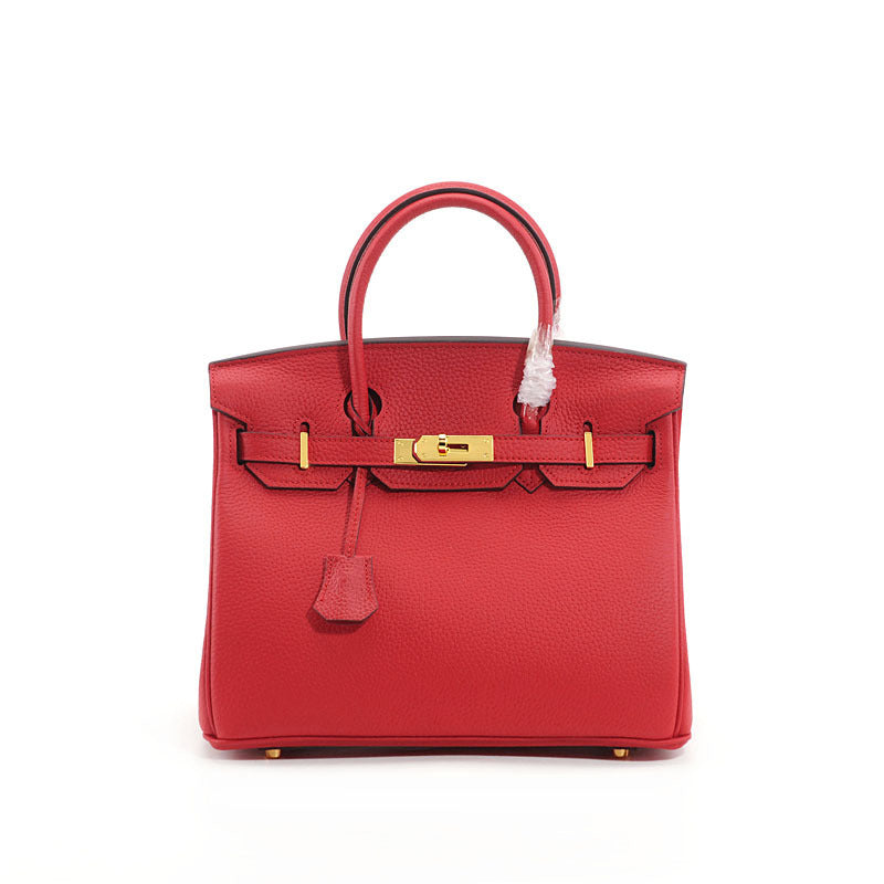 Women's Litchi Pattern Fashion Red Bridal Kelly Bags
