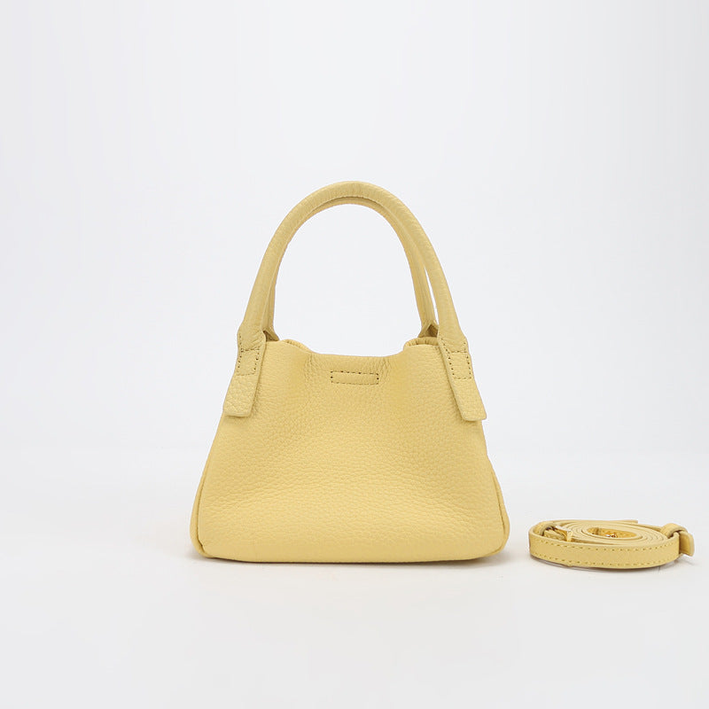 Women's Simple Vegetable Basket Niche Leather Fashion Shoulder Bags