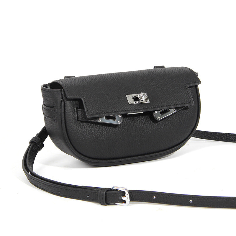 Women's First Layer Cowhide High Sense Niche Large Capacity Crossbody Bags