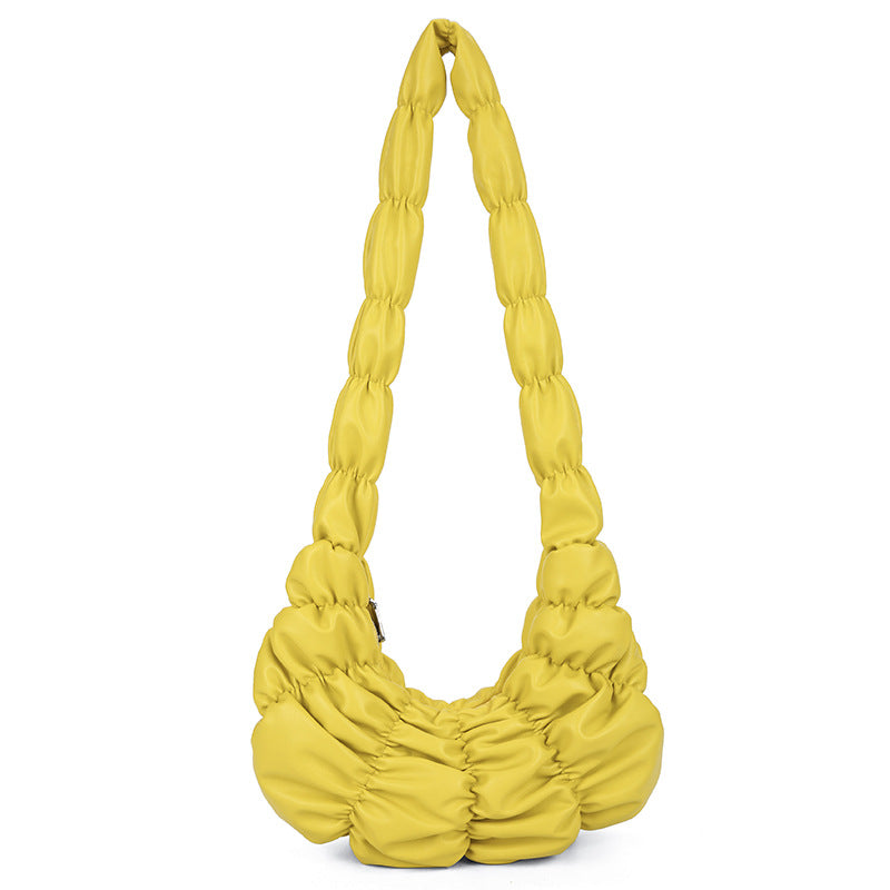 Women's Korean Style Cloud Pleated Underarm Sponge Shoulder Bags