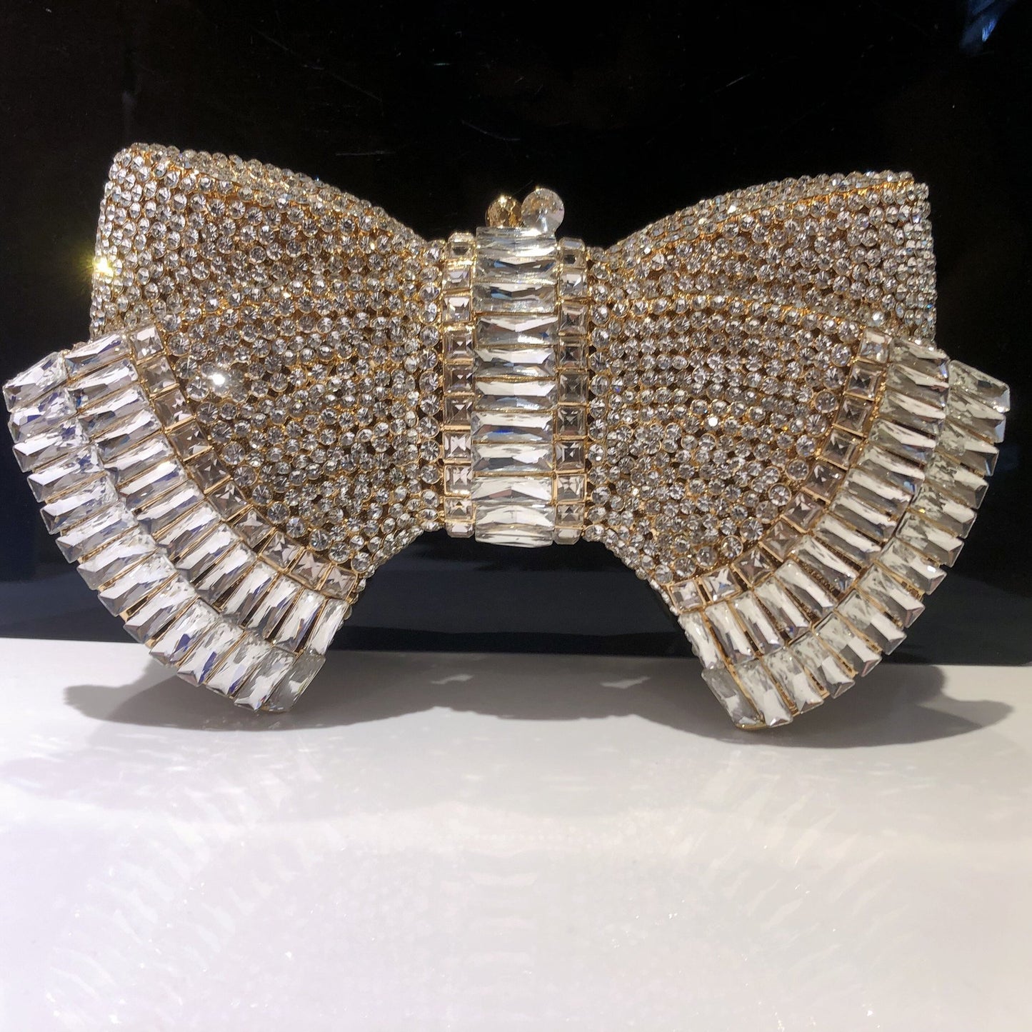 Women's Strictly Selected Bow Diamond Banquet Full Evening Bags