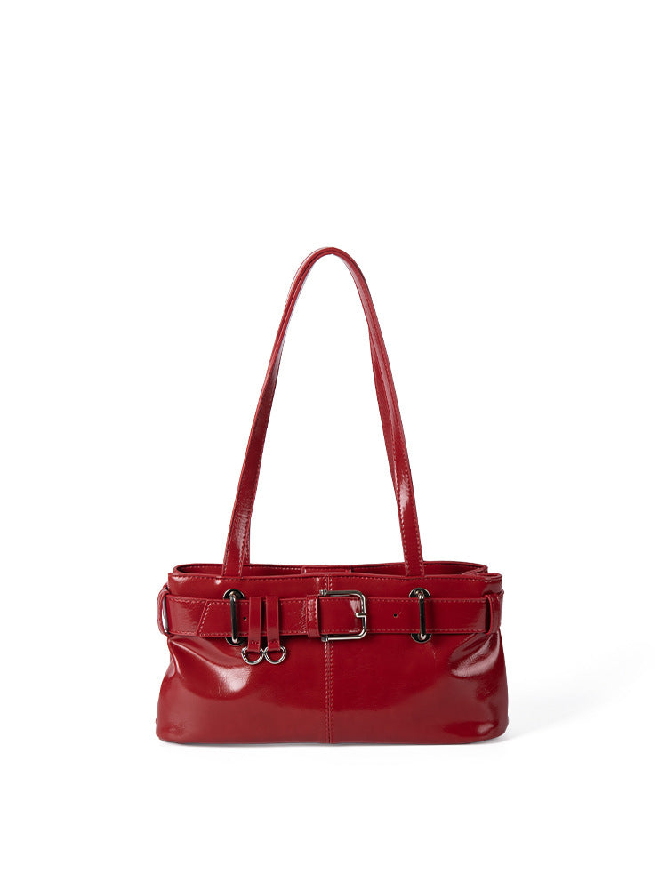 Women's High-grade Versatile Solid Color Magnetic Snap Handbags