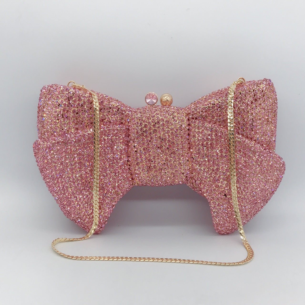 Women's Strict Selection Bow Diamond Banquet Full Evening Bags