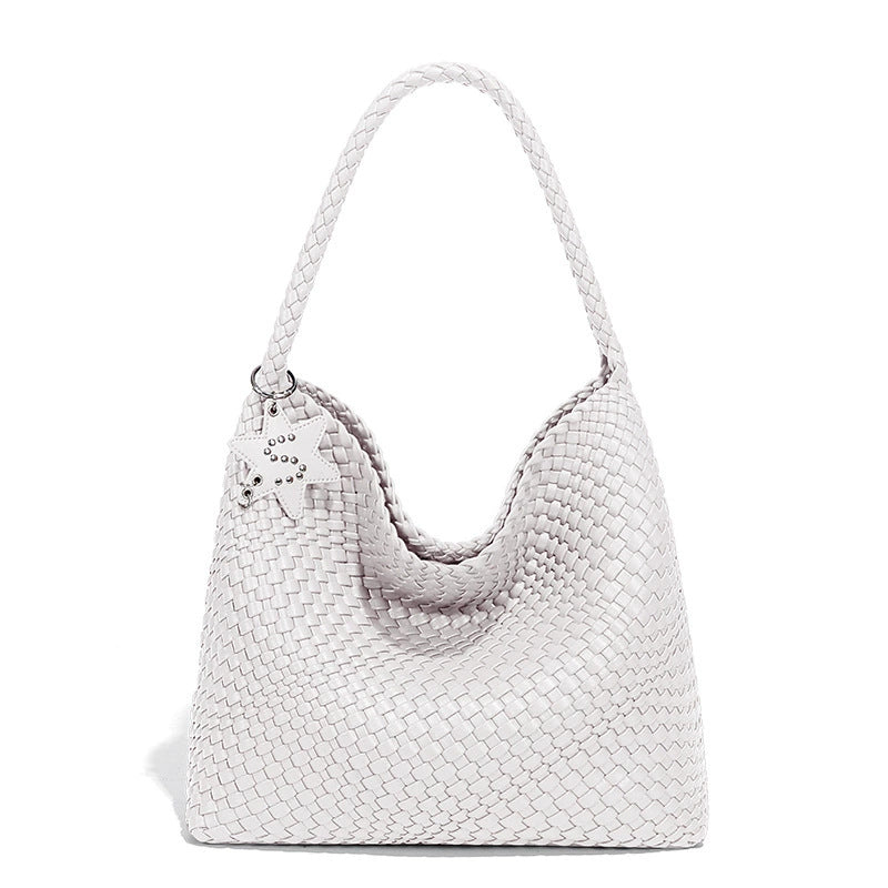 Women's Handmade Woven Large Capacity Commuter Portable Handbags
