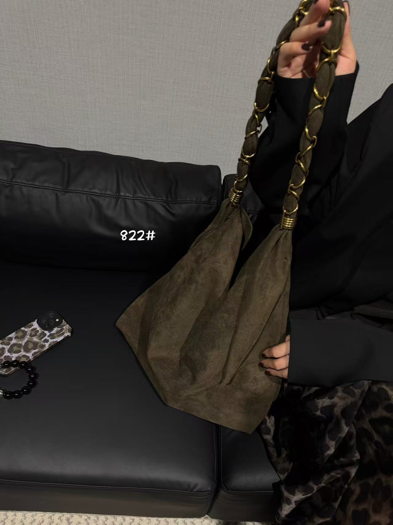 Women's Idle Style Retro Large Capacity Underarm Tote Bags