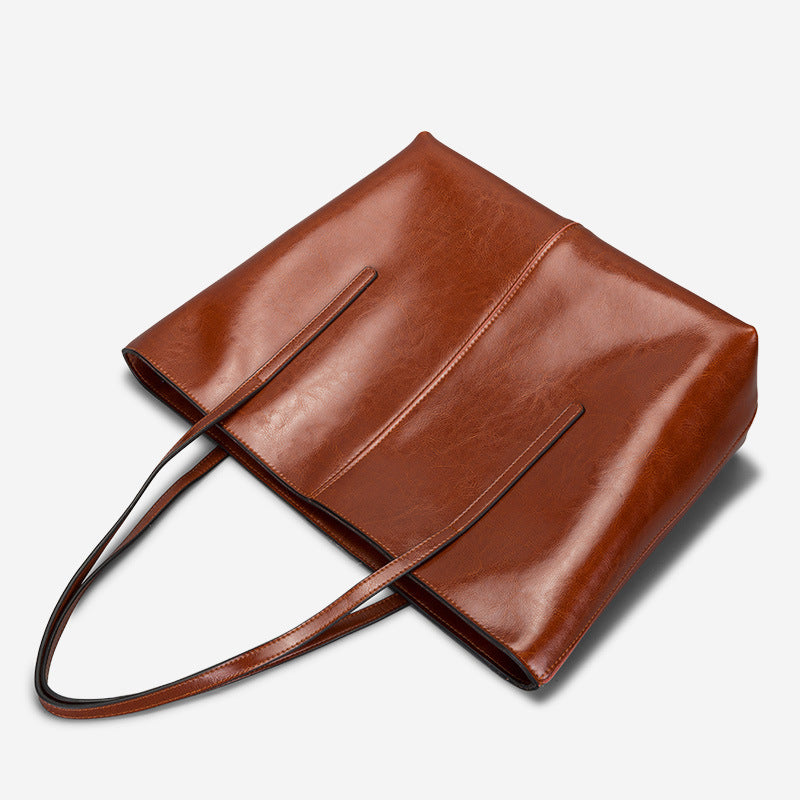 Women's Genuine Leather Vintage Portable Large Capacity Shoulder Bags