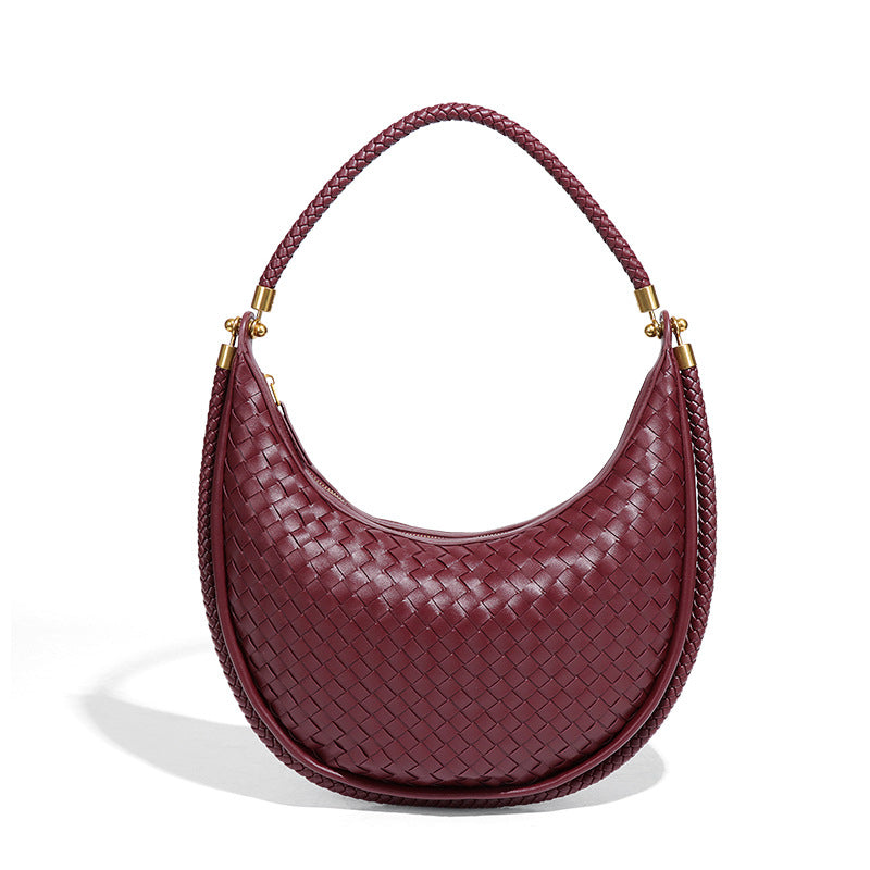 Women's Fashion Hand-woven Portable Selenodont Niche Underarm Handbags