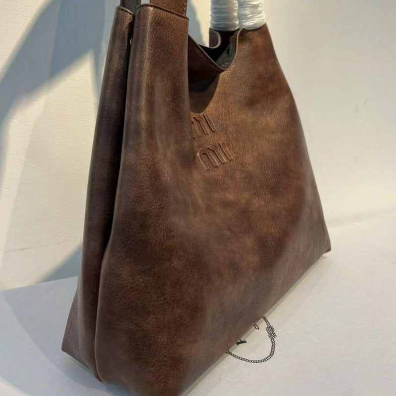 Women's Large Capacity Portable Underarm Bamboo Joint Bags