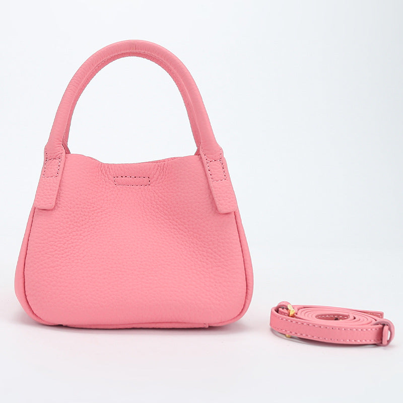 Leather Vegetable Basket Niche High-grade Fashion Bags