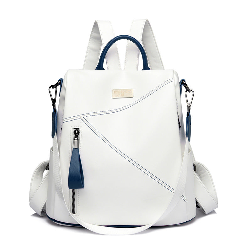 Women's Leather Korean Style Simple Fashion Soft Backpacks