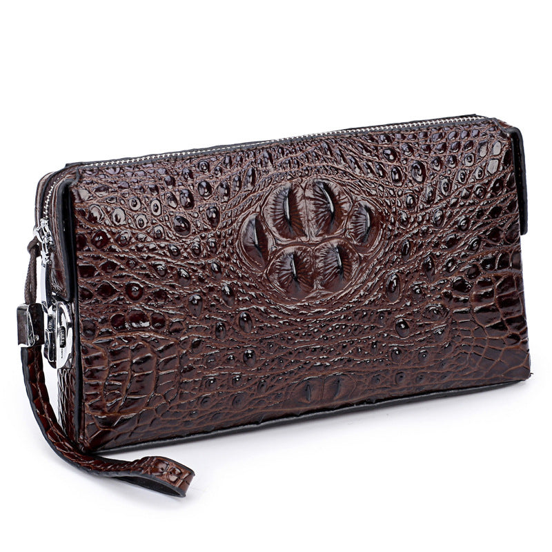 Men's Business Clutch Crocodile Pattern Large Capacity Men's Handbags