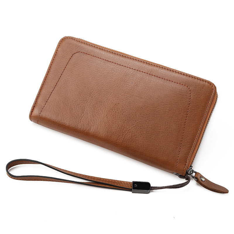 Men's Leather For Man Long Type Oil Men's Wallets