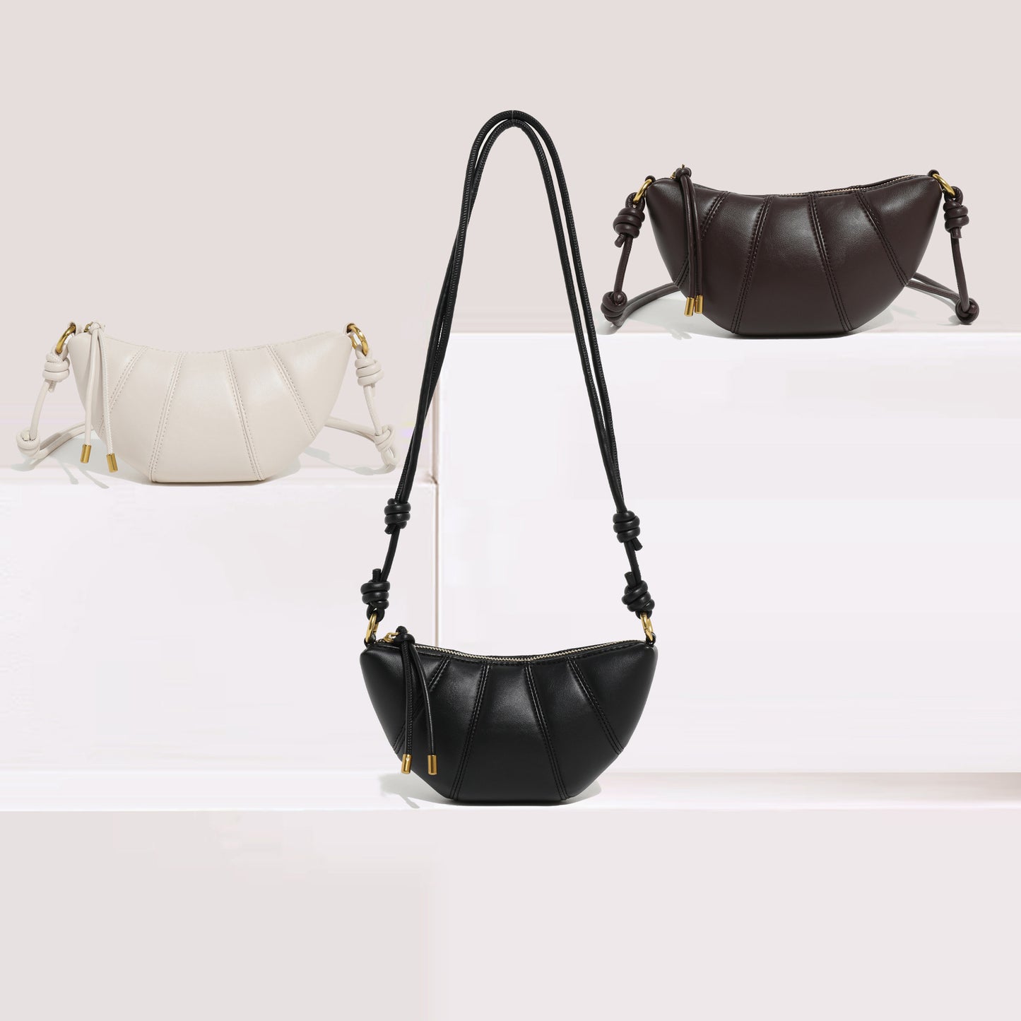 Women's Retro Dumpling Minority Fashion Croissant Crossbody Bags