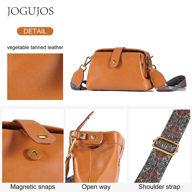 Women's Classy Classic Leather Simple Mobile Crossbody Bags